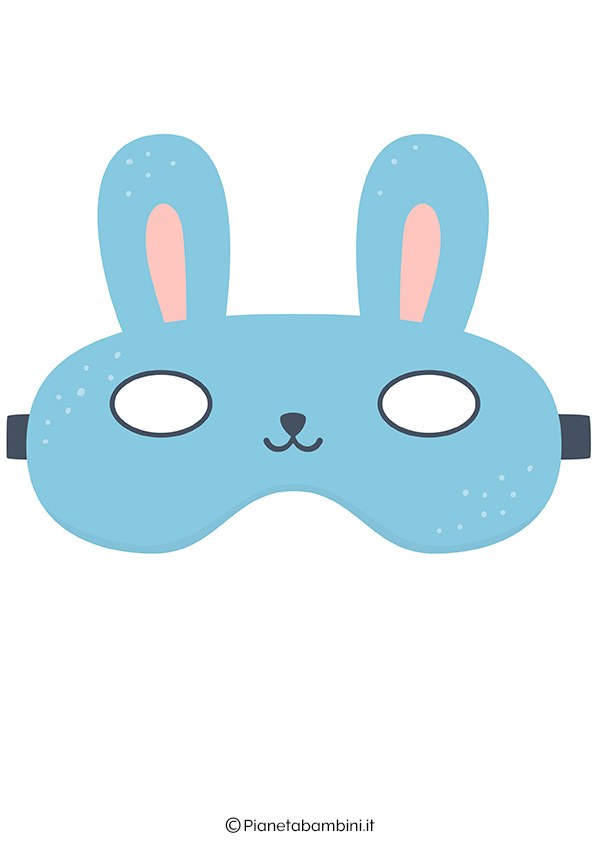 Immagine della maschera da coniglio azzurro