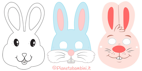 maschera coniglietta disegno da colorare gratis - disegni da colorare e  stampare gratis immagini per bambini Disney