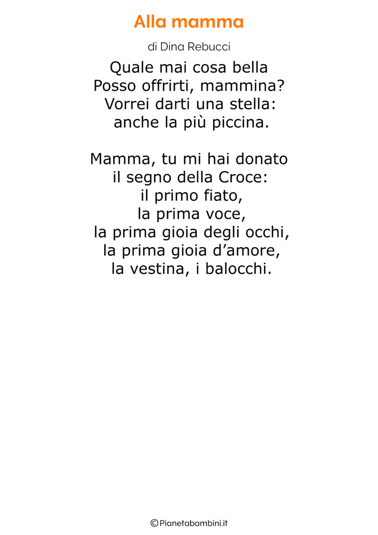 50 Poesie per la Festa della Mamma per Bambini