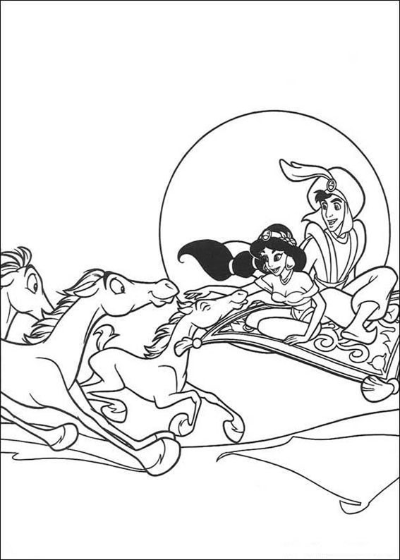 Aladdin And Jasmine Coloring Pages Auto Electrical Wiring Diagram