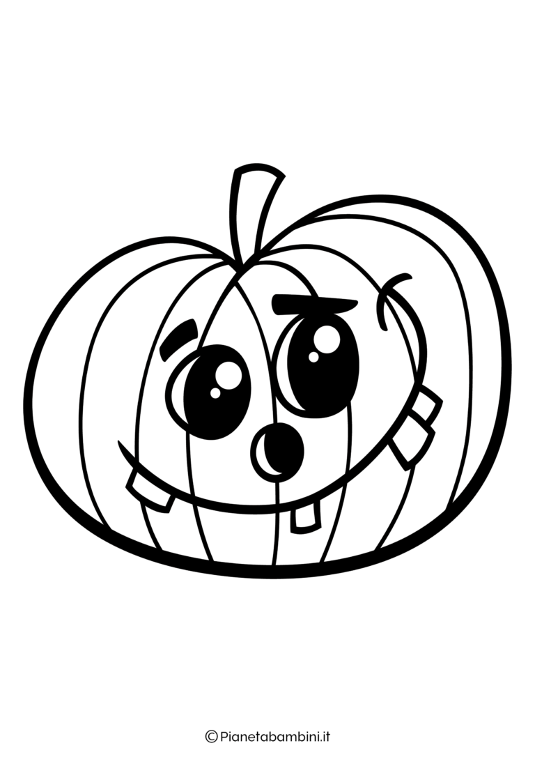 60 Disegni di Zucche di Halloween da Colorare | PianetaBambini.it