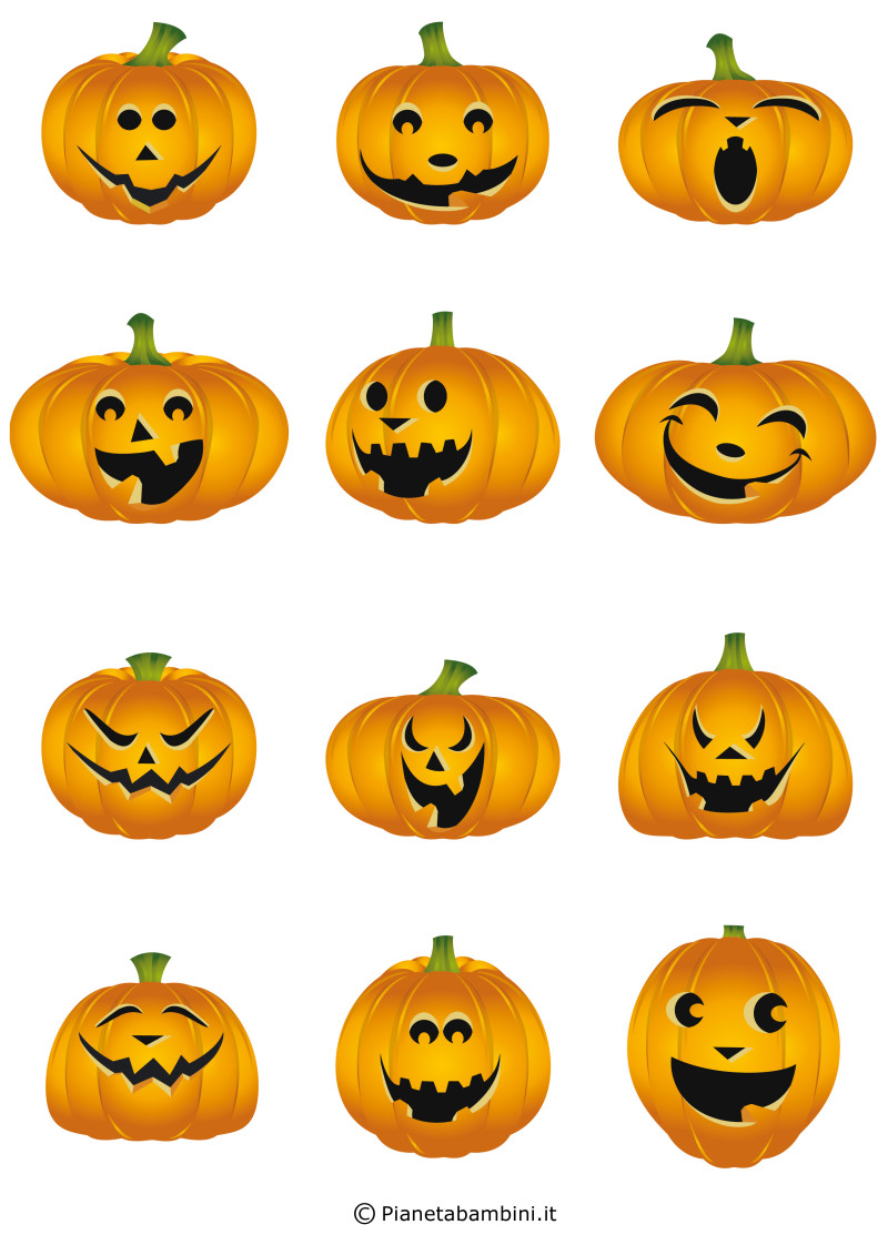 Immagini Di Zucche Di Halloween Da Stampare E Ritagliare