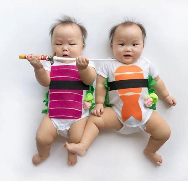 Costume da sushi fai da te per neonato