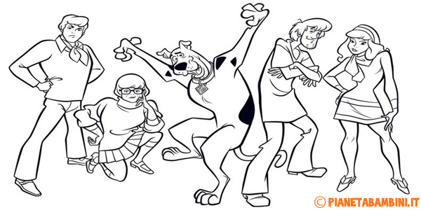 Disegni di Scooby Doo da stampare gratis e colorare