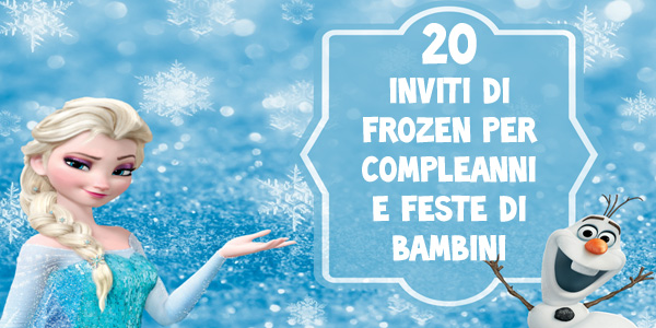 Biglietti di invito per compleanno a tema Frozen