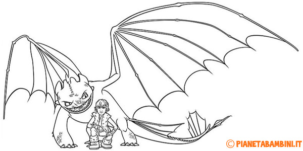 Disegni di Dragon Trainer da stampare gratis e colorare