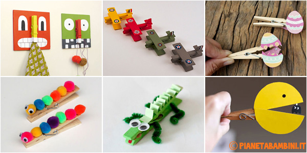 20 idee per lavoretti con mollette di legno per bambini ... Lavori creativi in legno