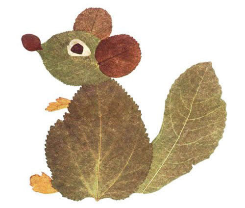 Come creare uno scoiattolo con le foglie autunnali