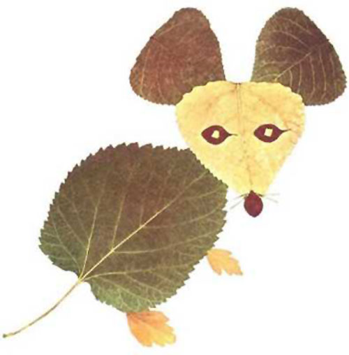Come creare un topo con le foglie autunnali