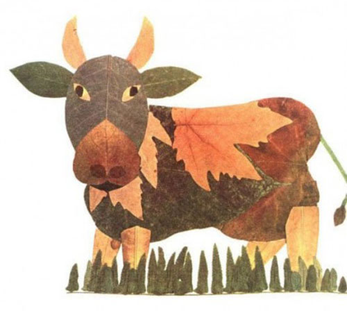 Come creare un toro con le foglie autunnali