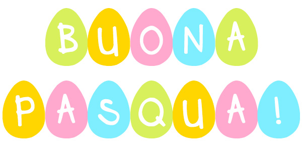 Scritta di Buona Pasqua da stampate realizzata con le uova