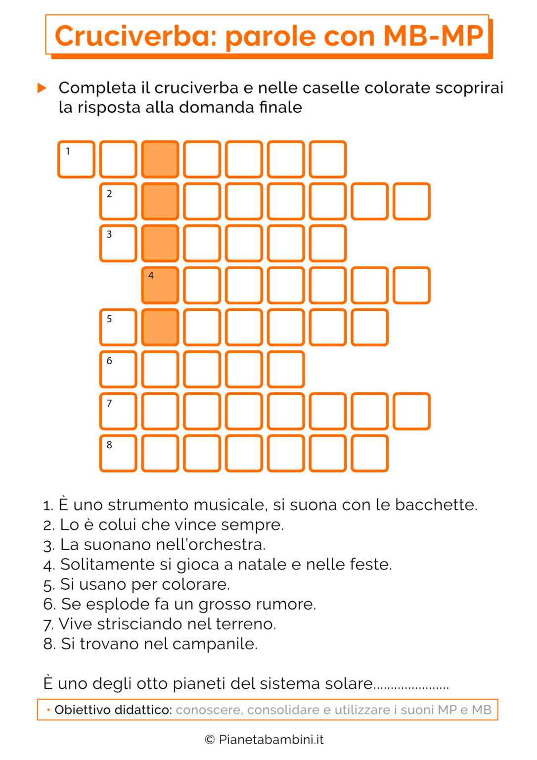 23 Cruciverba per Bambini di 67 Anni su Ortografia e Suoni Simili