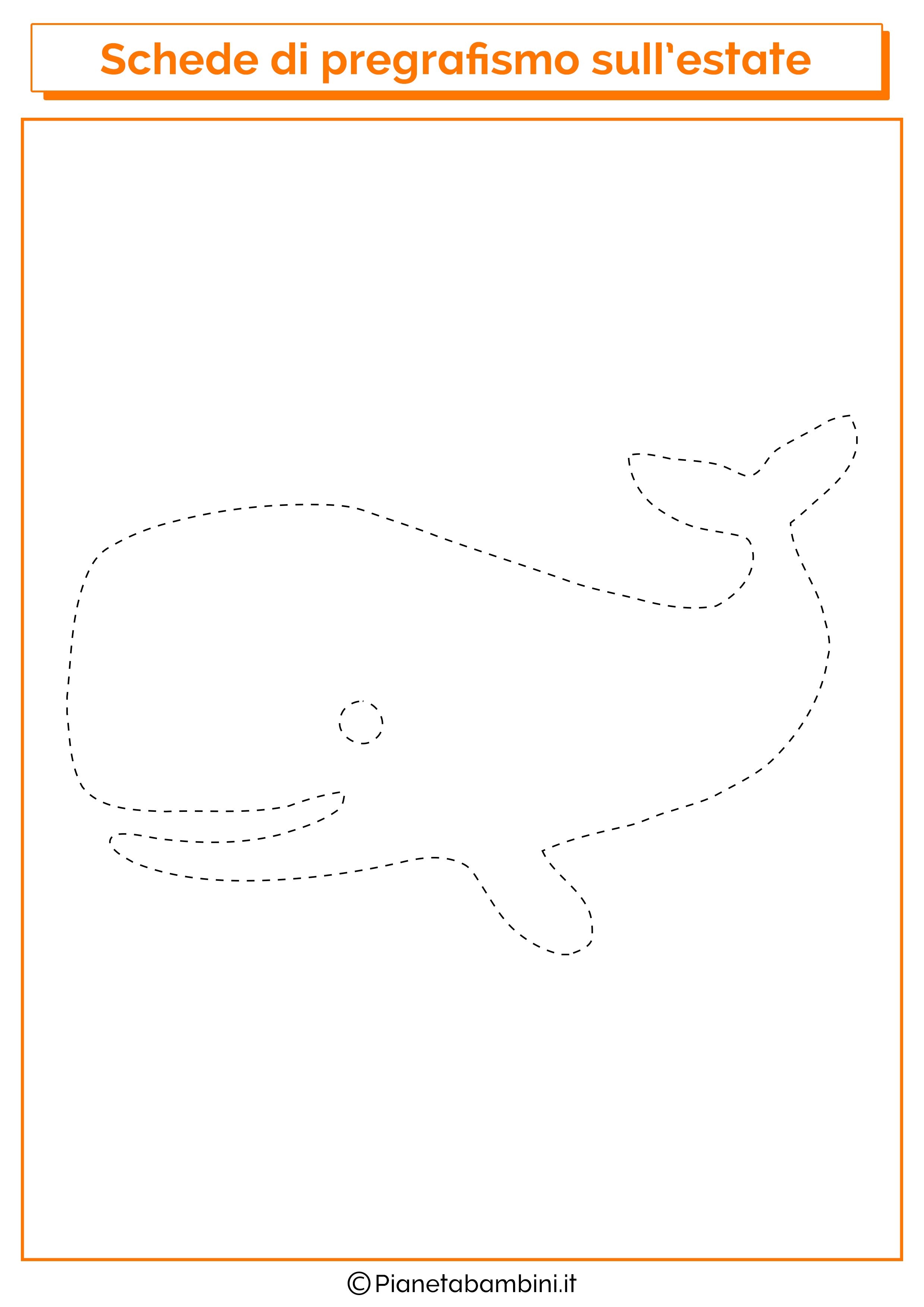 Scheda di pregrafismo sulla balena