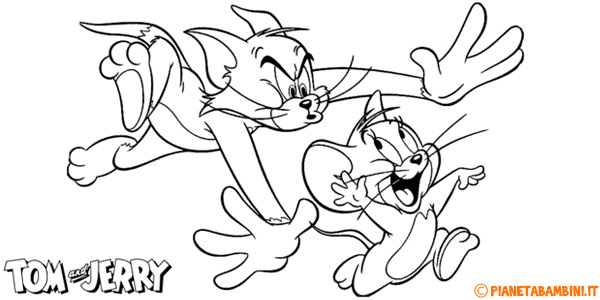 Disegni di Tom e Jerry da colorare