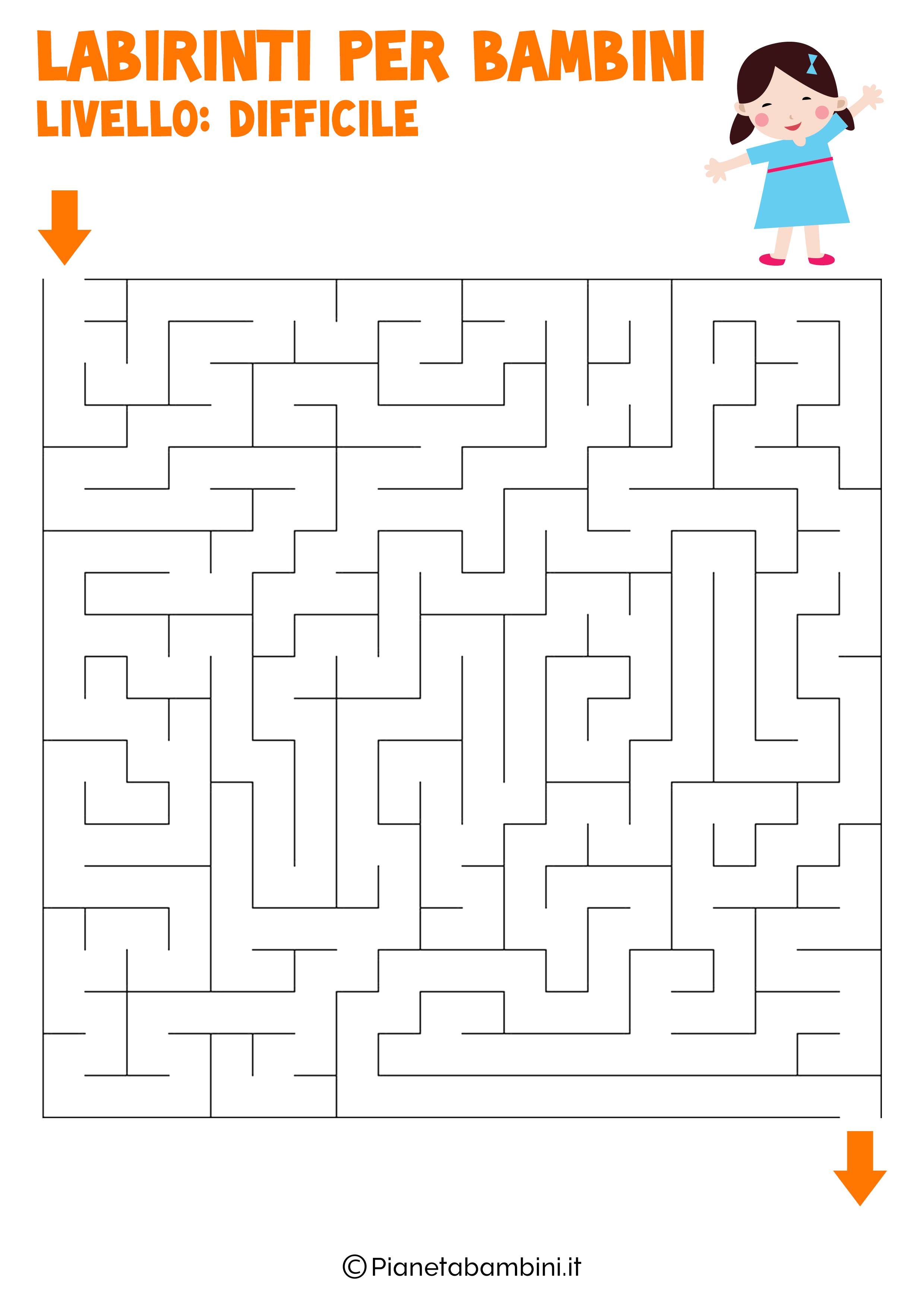 Labirinto difficile per bambini numero 1
