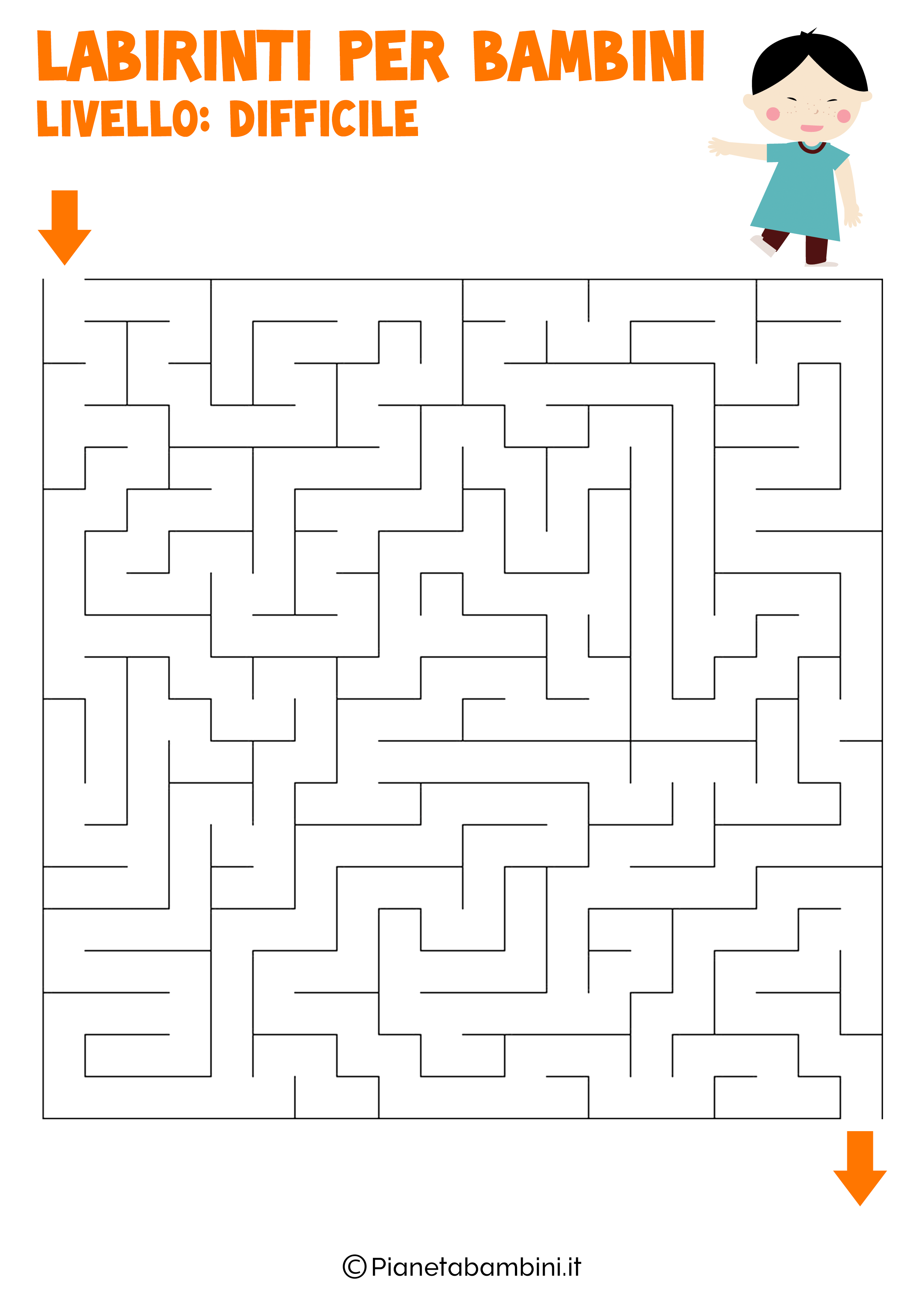 Labirinto difficile per bambini numero 7