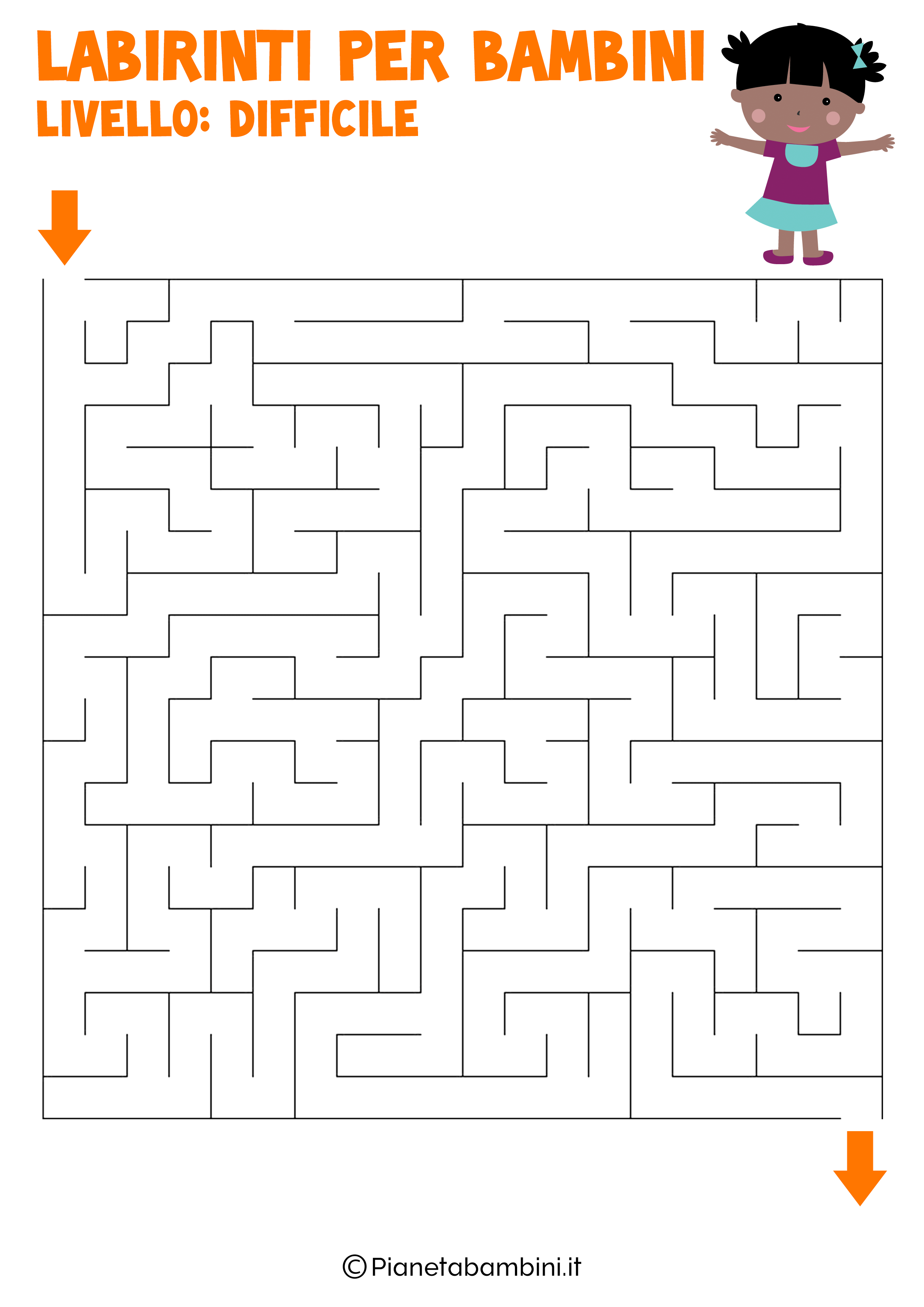 Labirinto difficile per bambini numero 15