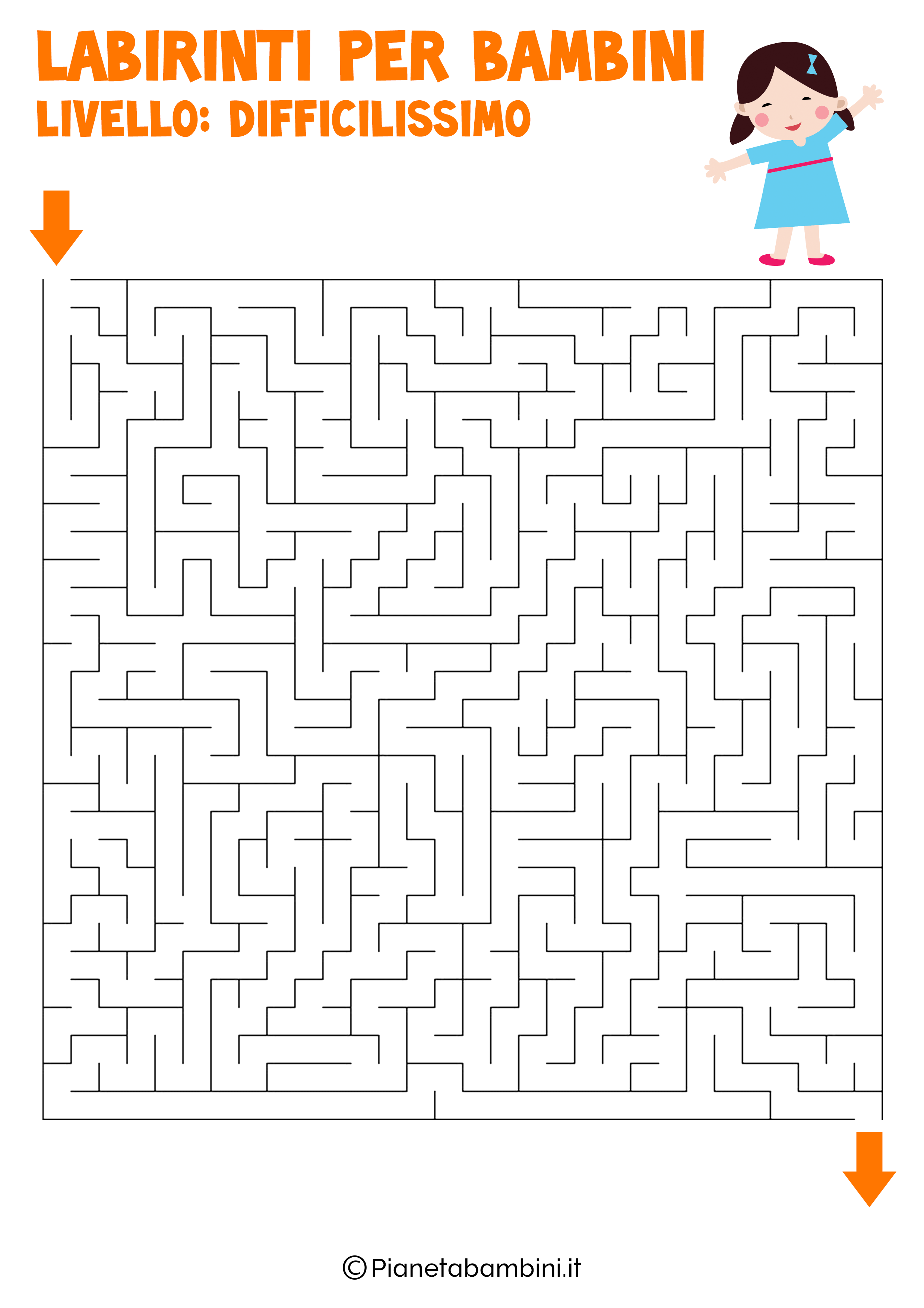 Labirinto difficilissimo per bambini numero 1