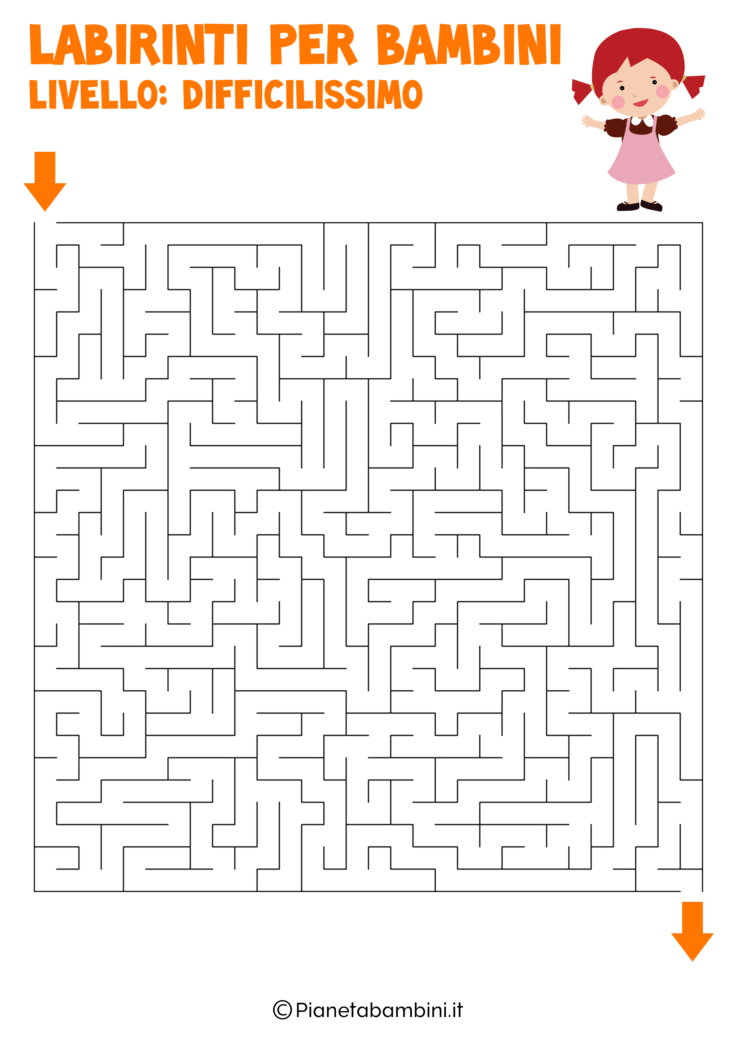 Labirinto difficilissimo per bambini numero 3
