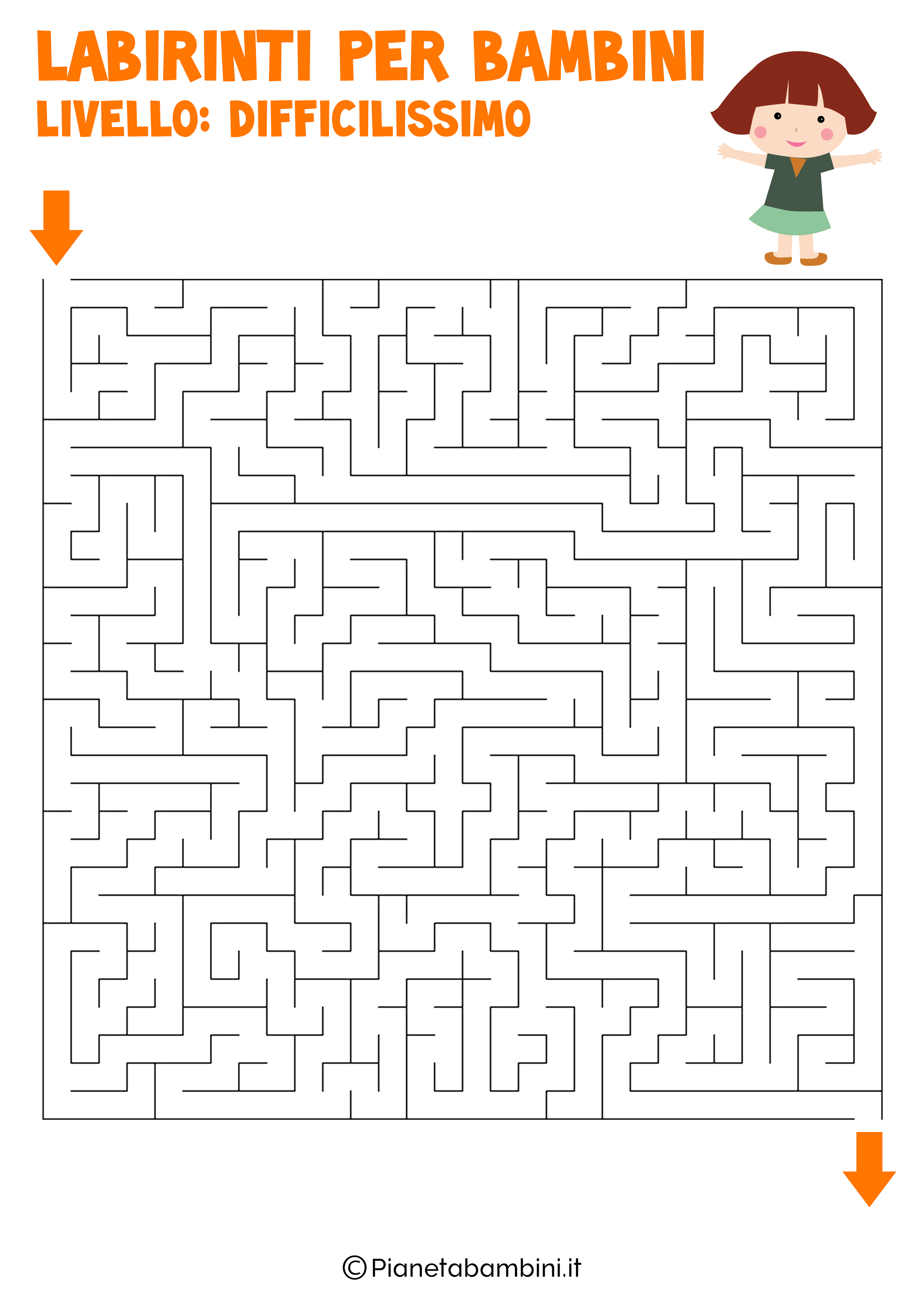 Labirinto difficilissimo per bambini numero 9
