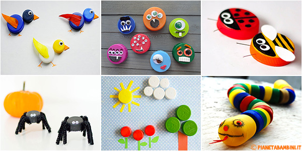 20 idee per lavoretti con tappi di plastica per bambini ... Lavoretti per maschietti