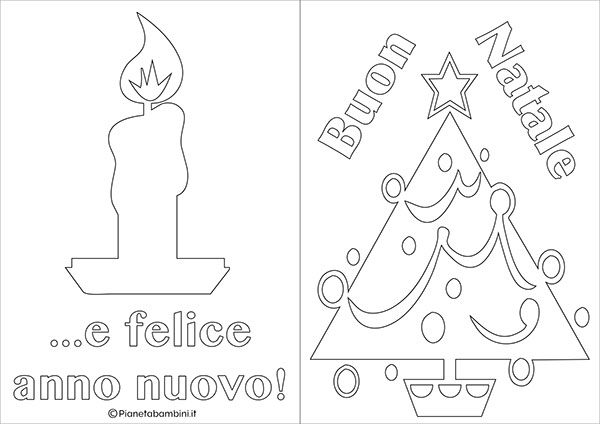 Biglietti Di Natale Da Colorare Per Bambini