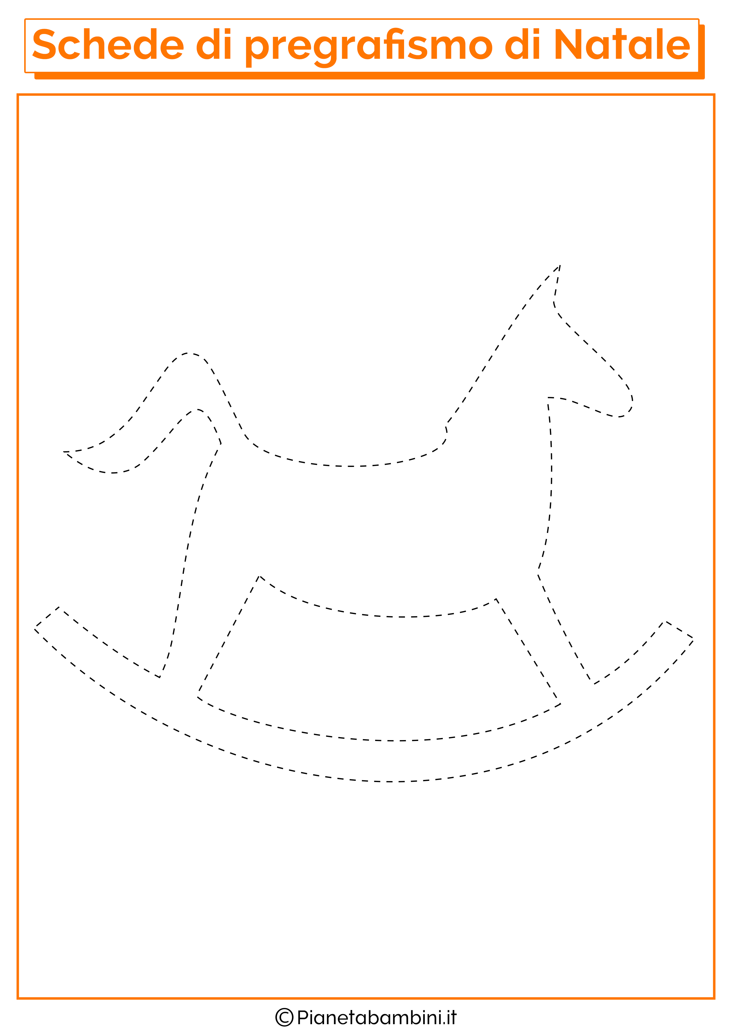 Scheda di pregrafismo cavallo a dondolo