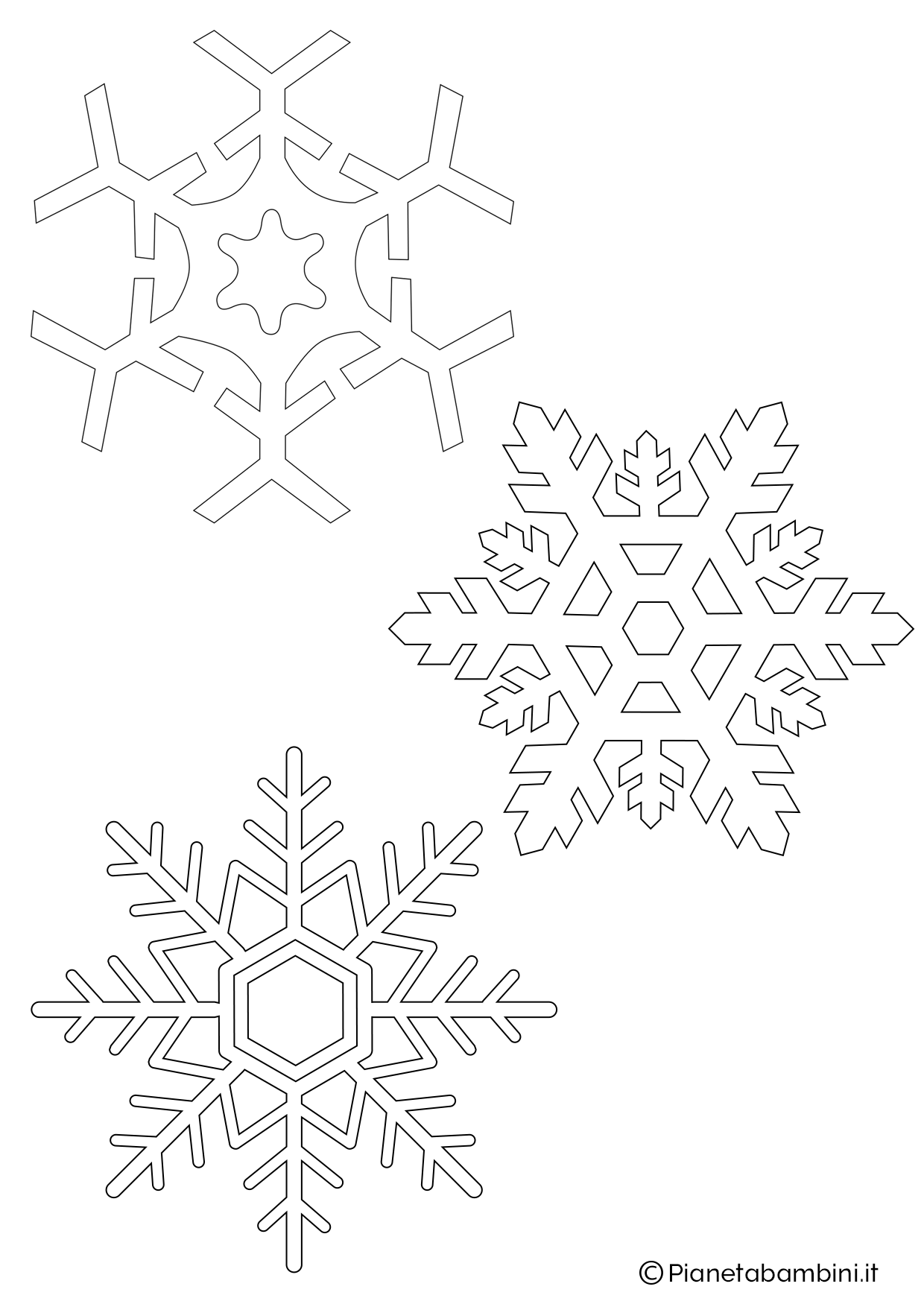 Disegni Di Natale Fiocchi Di Neve.9 Sagome Di Fiocchi Di Neve Da Stampare E Ritagliare Pianetabambini It