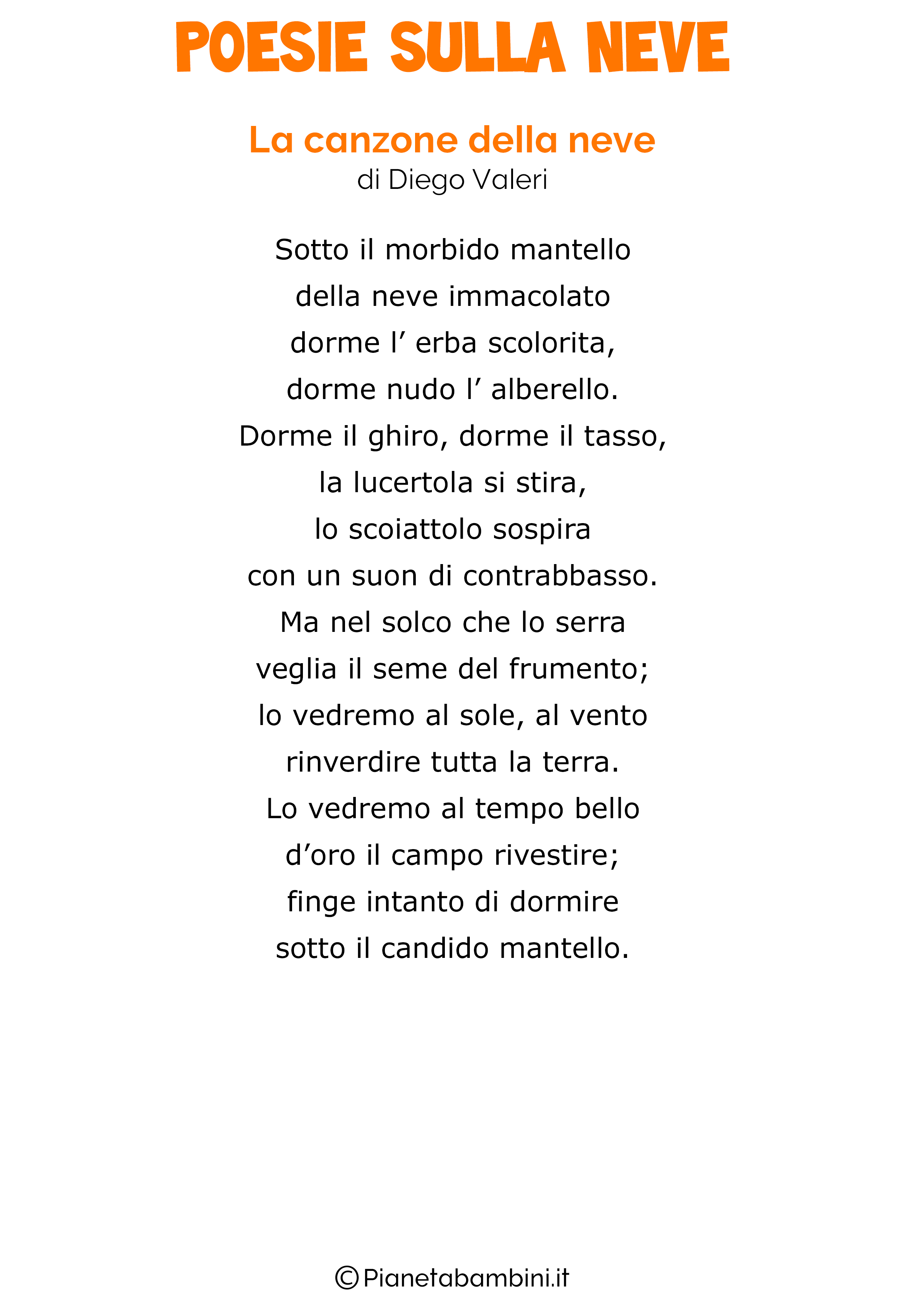 Poesie Di Natale Di Roberto Piumini.40 Poesie Sulla Neve Per Bambini Pianetabambini It