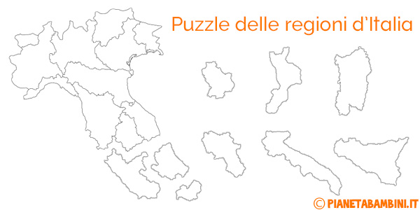 Puzzle Delle Regioni D Italia Da Stampare Pianetabambini It