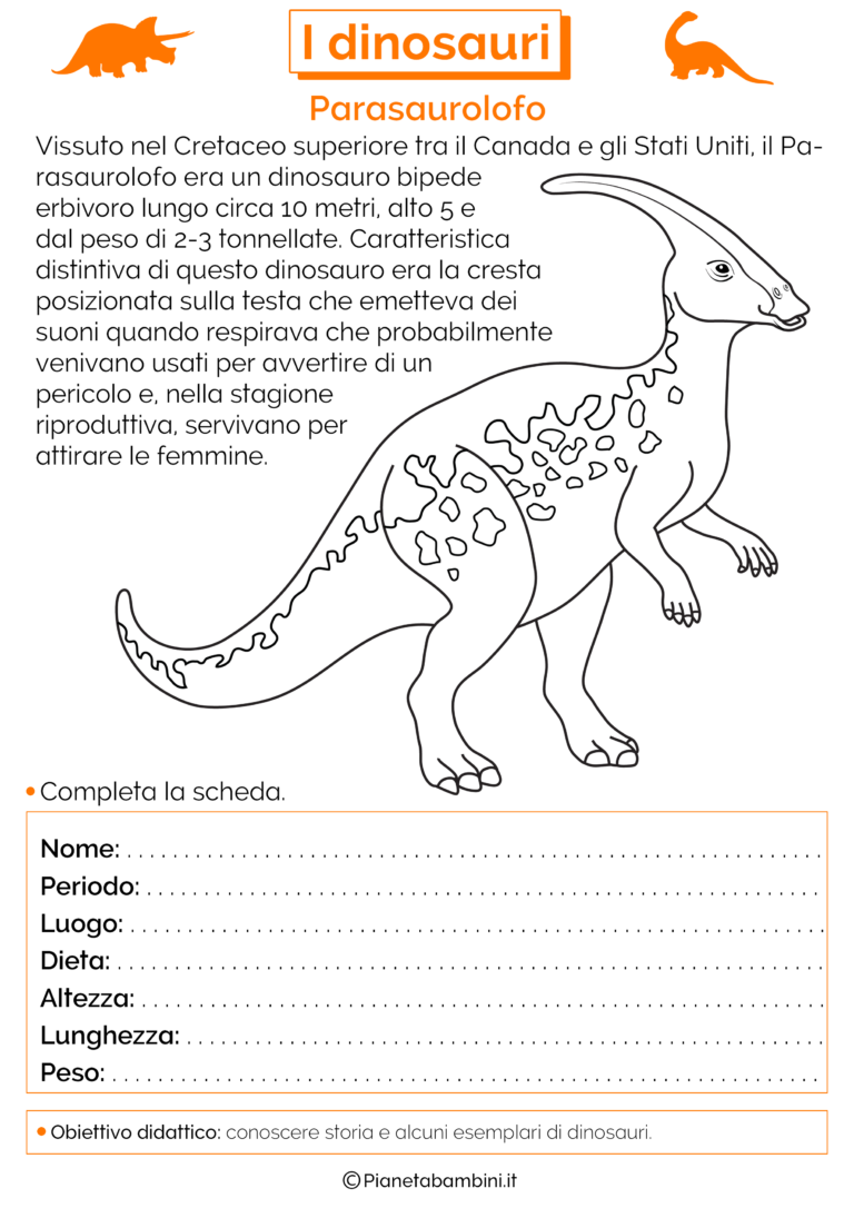 I Dinosauri Schede Didattiche Per La Scuola Primaria PianetaBambini it I Dinosauri Schede Didattiche Per La Scuola Primaria PianetaBambini it