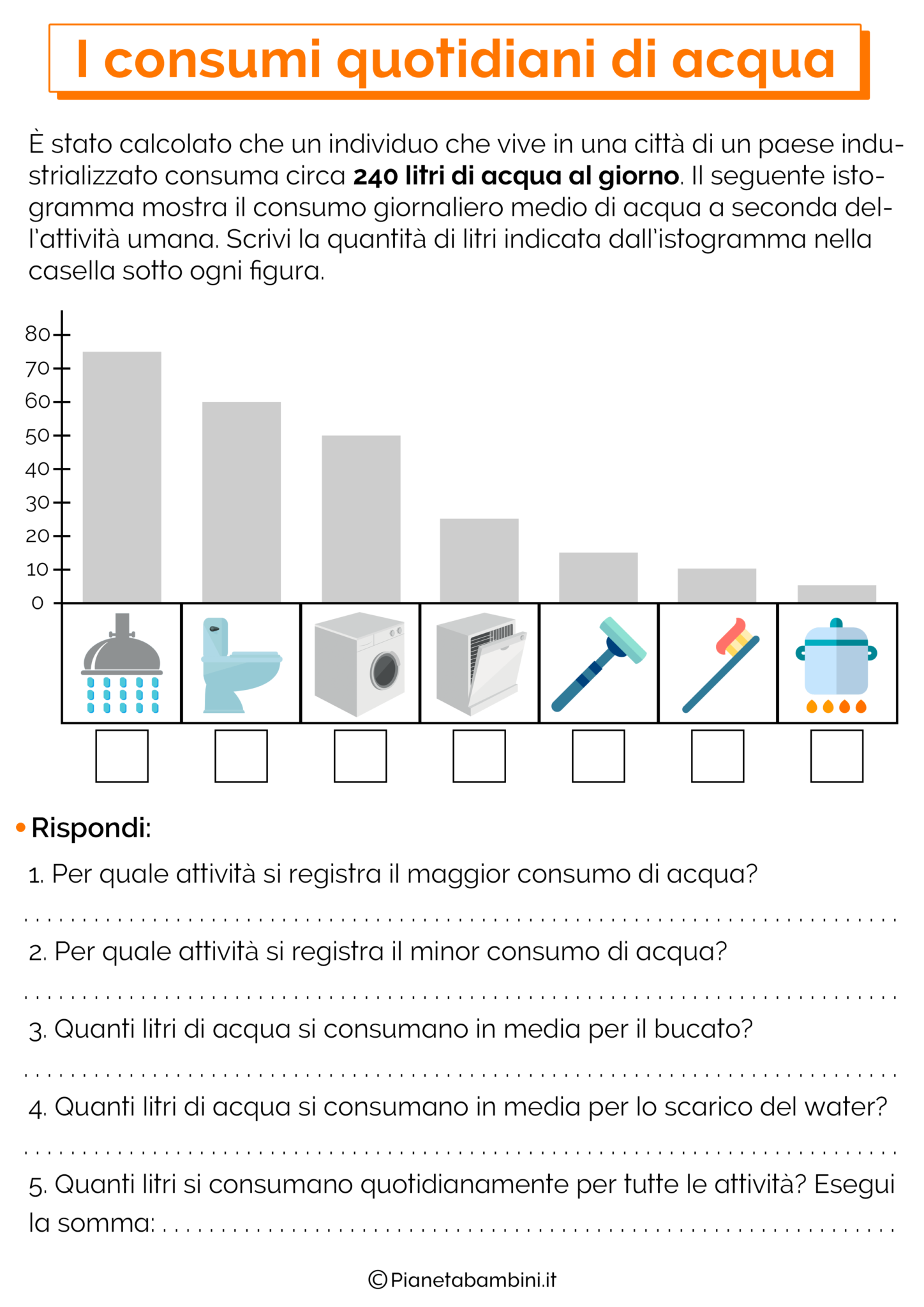 L Acqua Schede Didattiche Per La Scuola Primaria PianetaBambini It