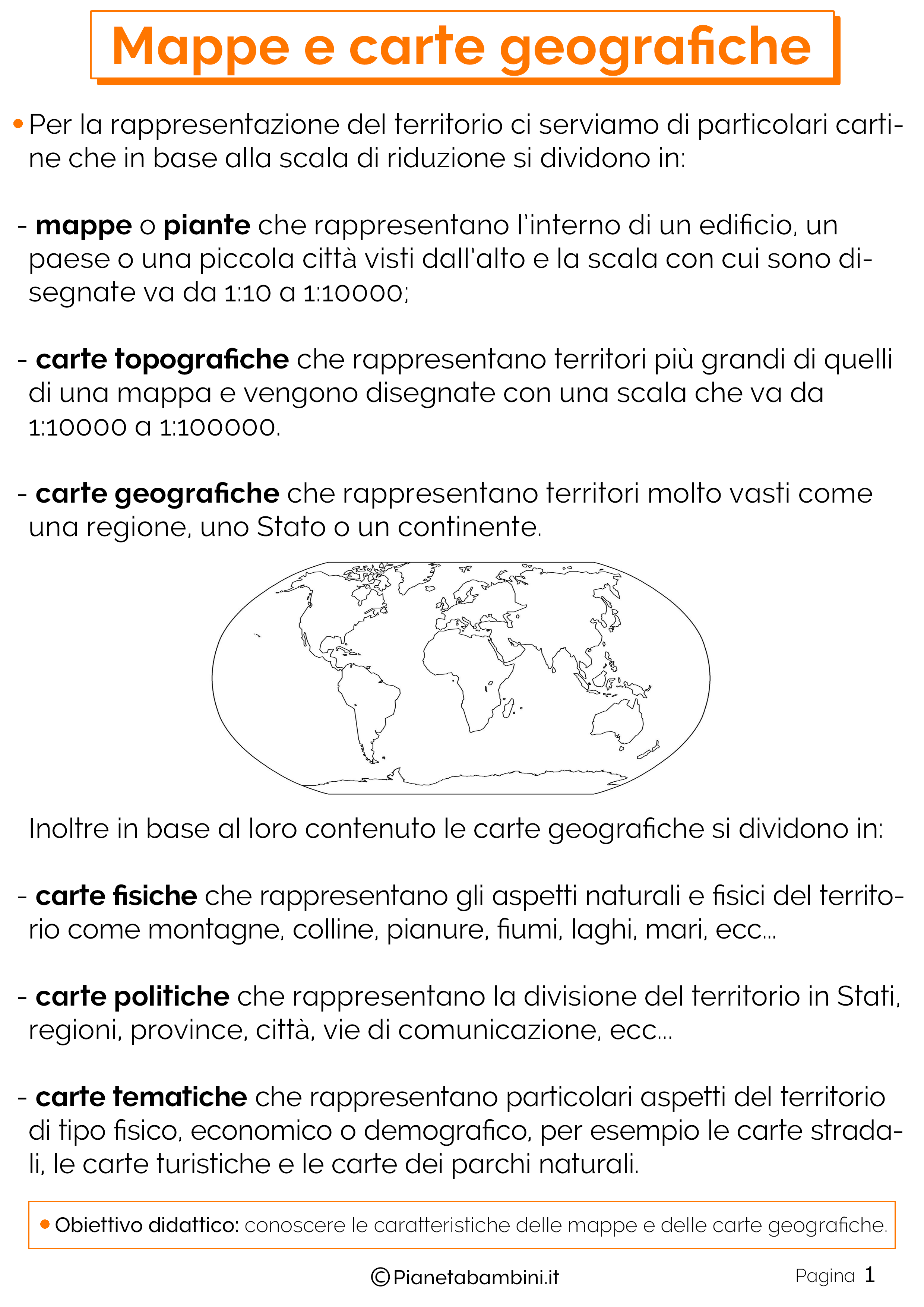 Mappe e Carte Geografiche: Schede Didattiche per la Scuola Primaria ...