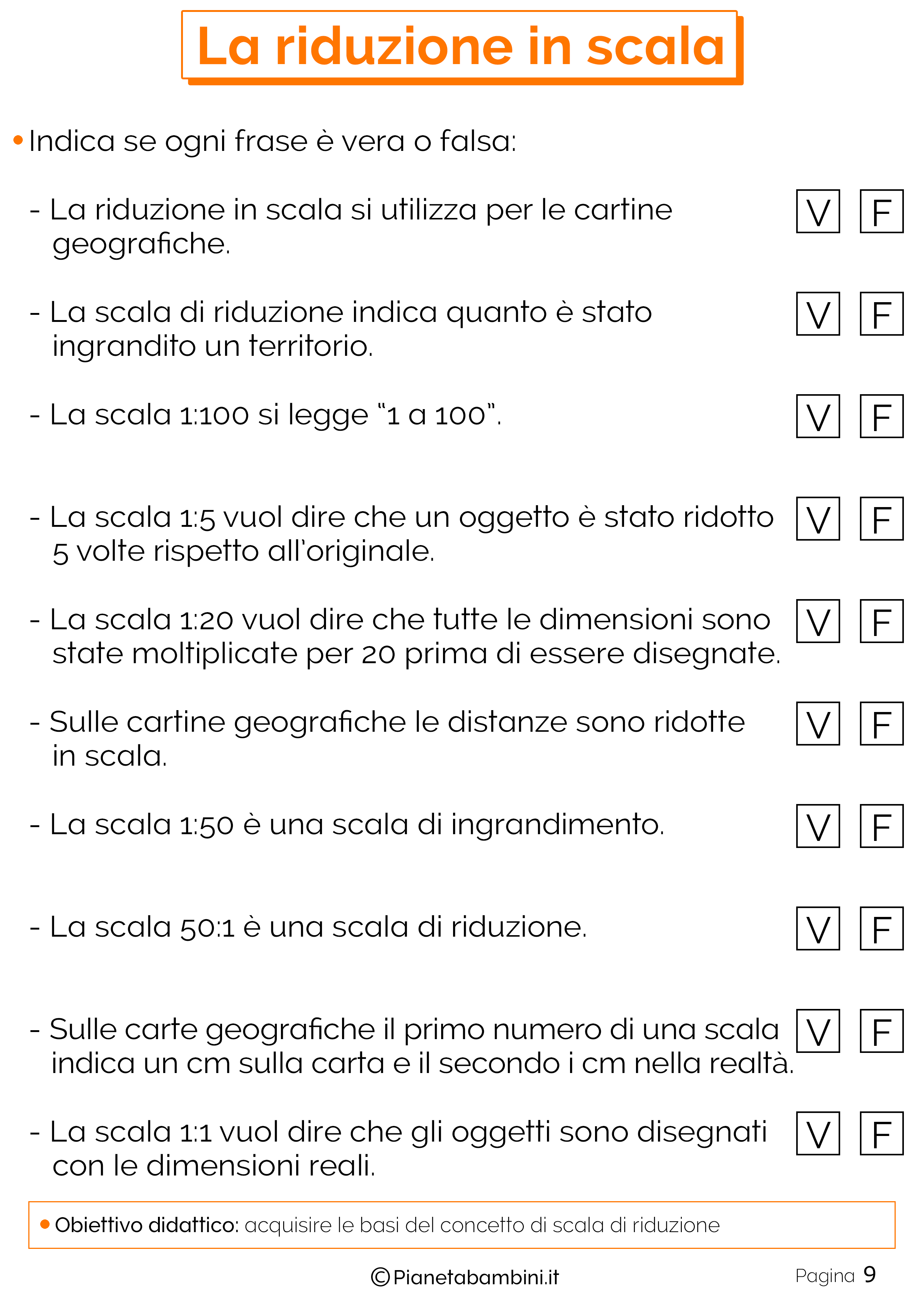 La Riduzione In Scala Esercizi Per La Scuola Primaria Pianetabambini It