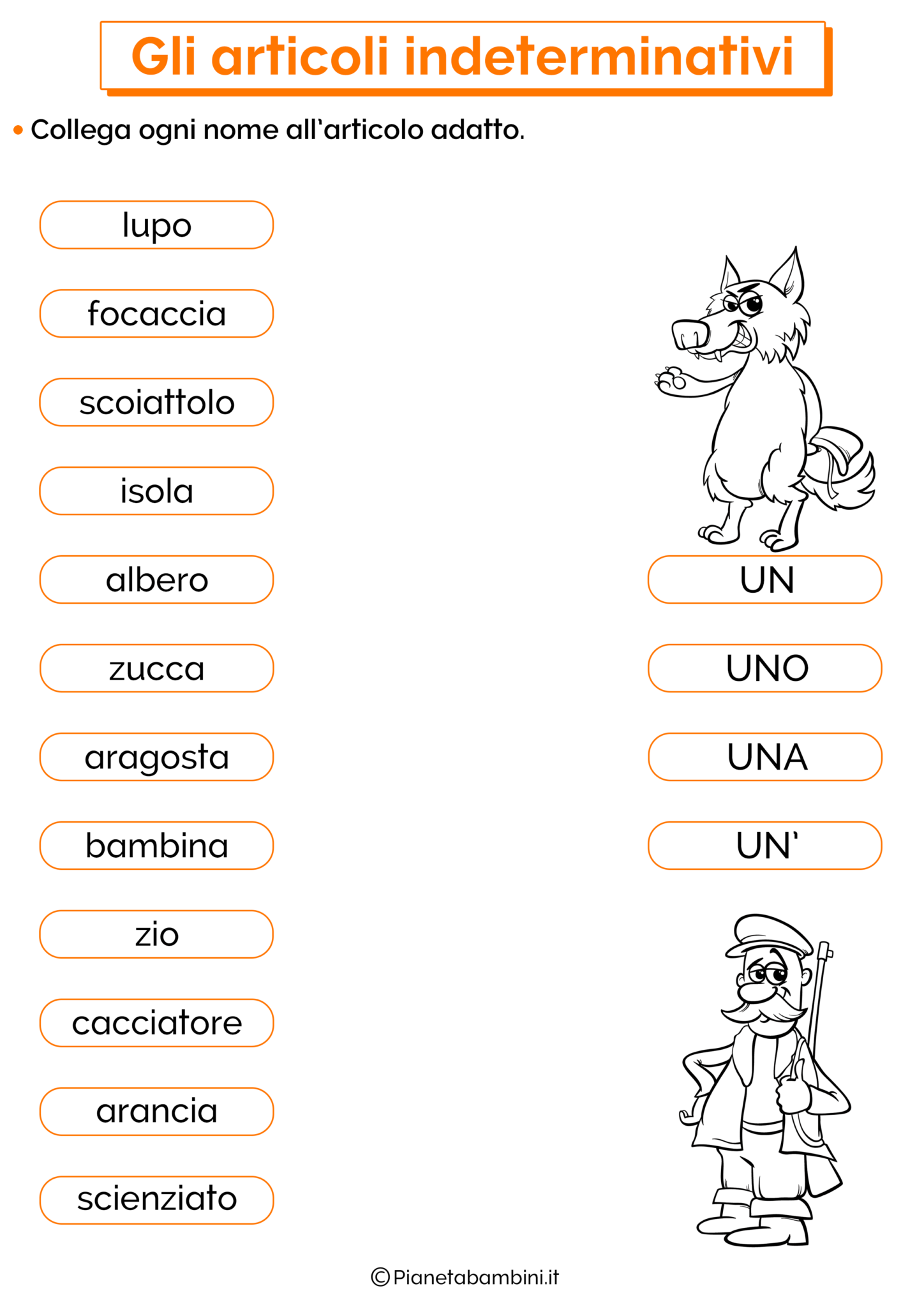 Articoli Determinativi e Indeterminativi Esercizi per la Scuola Primaria Articoli Determinativi e Indeterminativi Esercizi per la Scuola Primaria