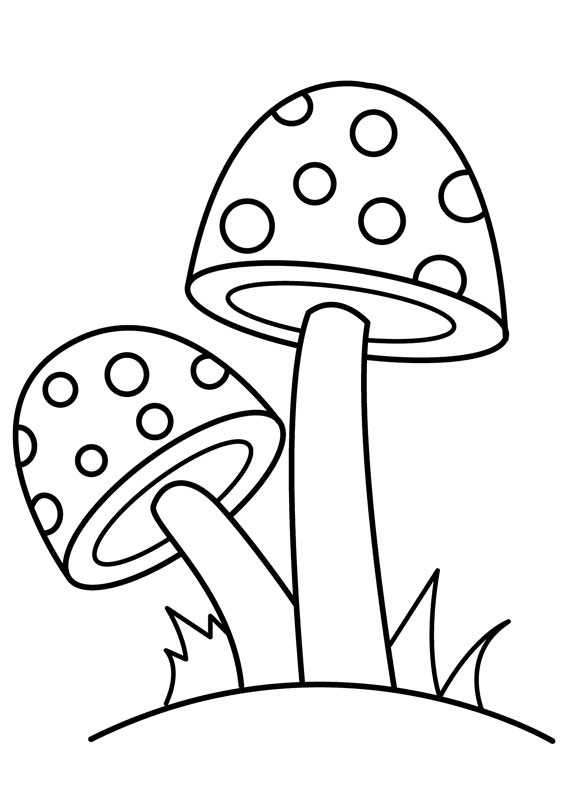 30 disegni di funghi da colorare for Fungo da colorare per bambini