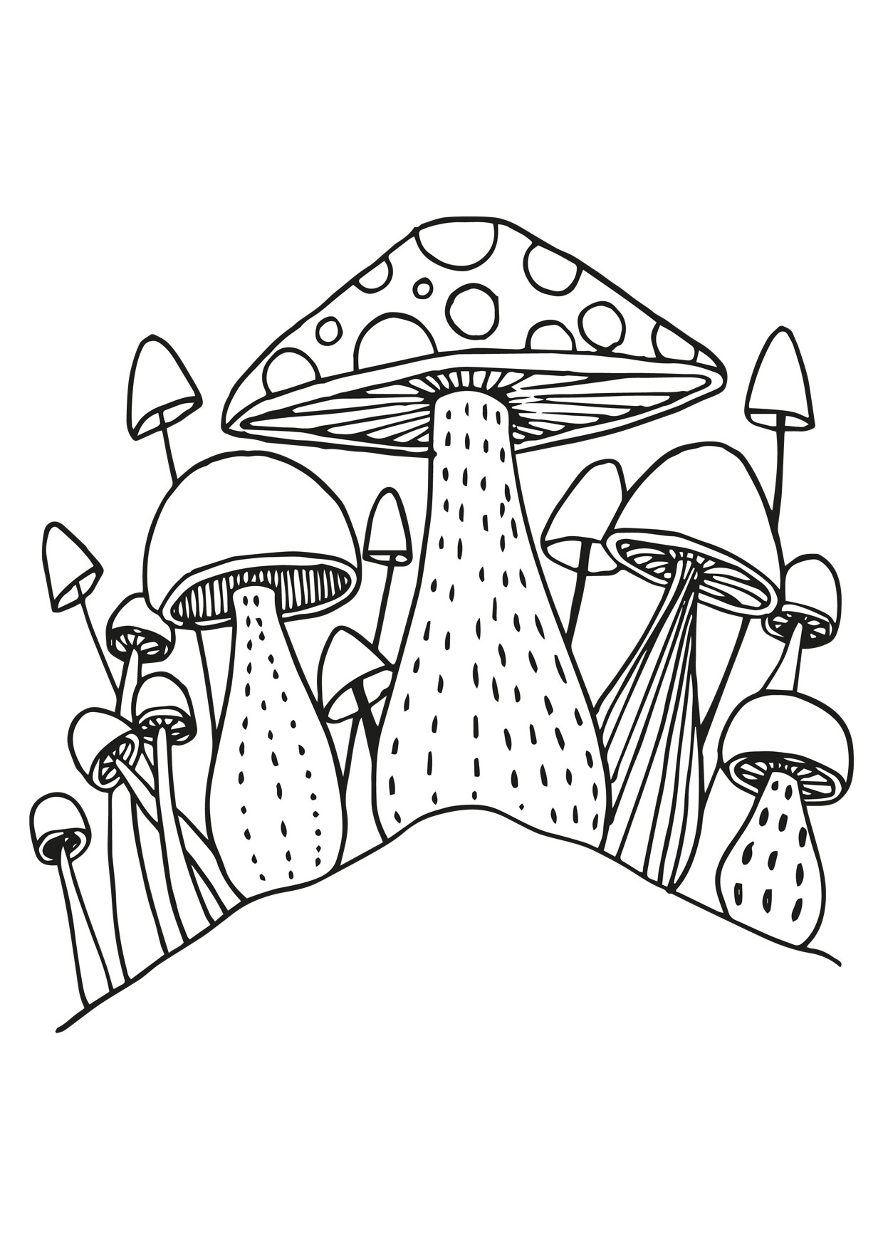 Disegno di funghi da colorare 13