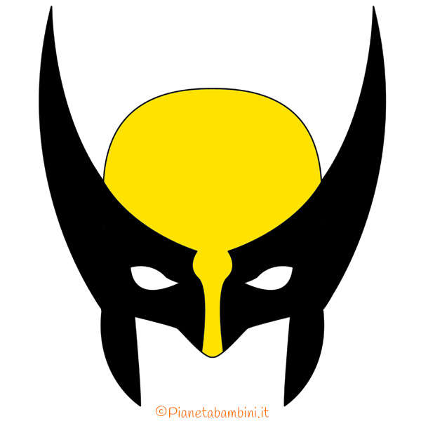Maschera di Wolverine da stampare