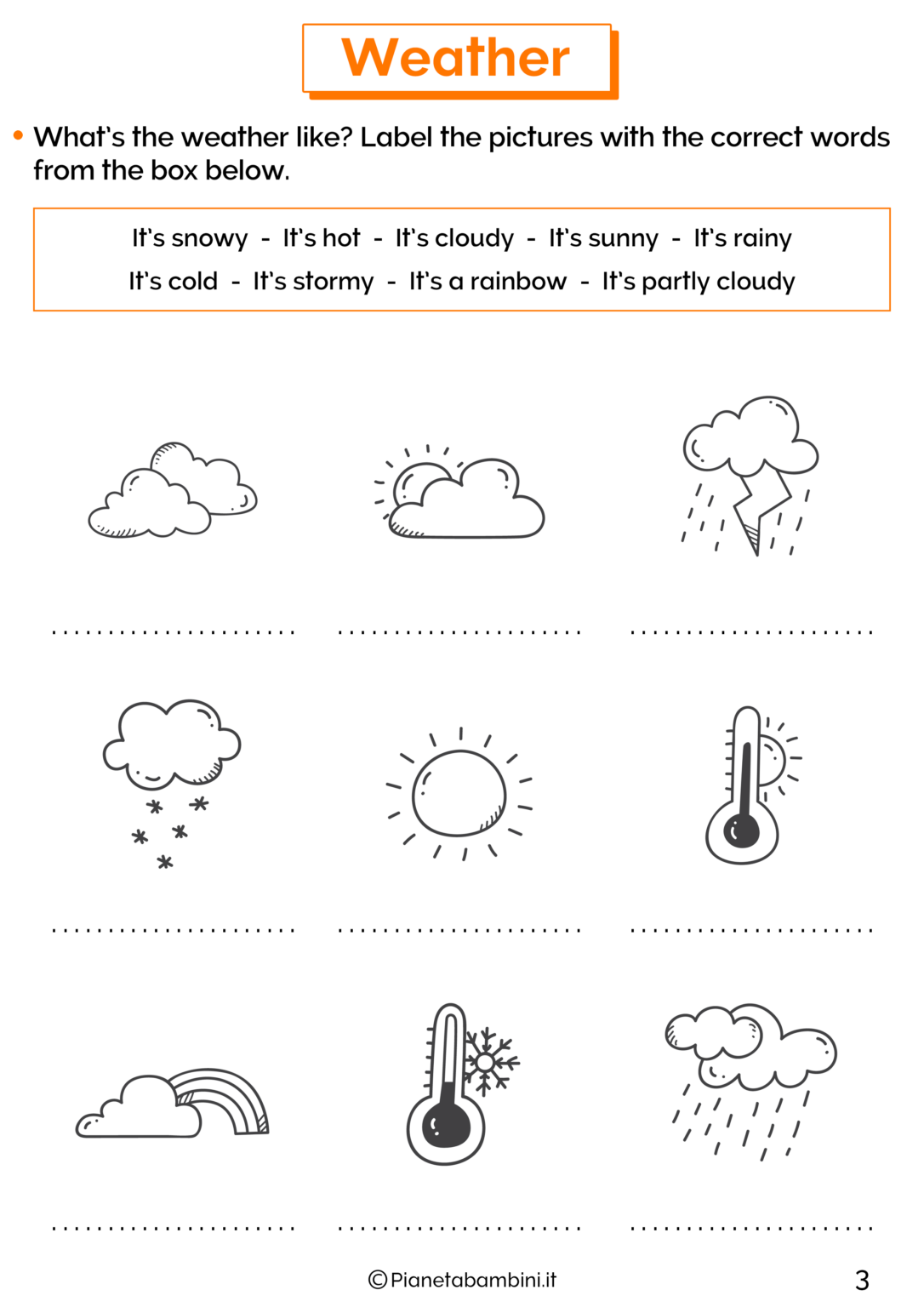 Tempo Cronologico E Tempo Meteorologico Schede Didattiche
