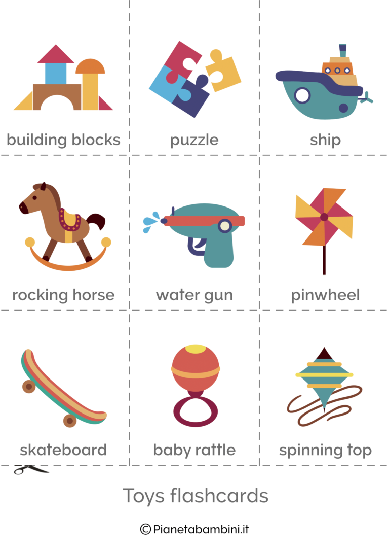 i giocattoli in inglese