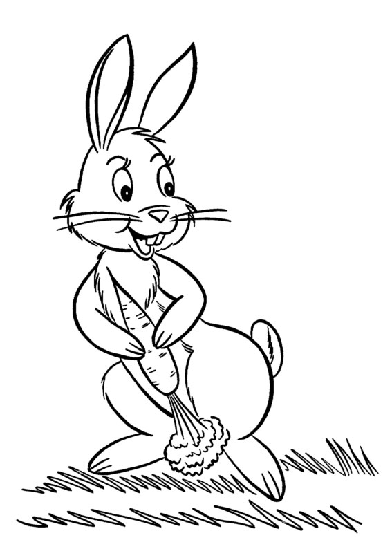 Disegni di conigli cartoon da colorare 05
