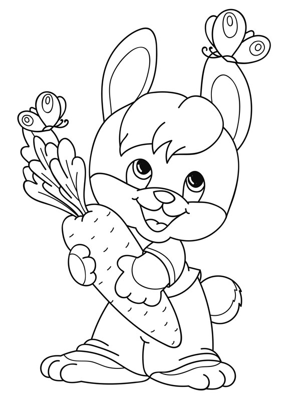 Disegni di conigli cartoon da colorare 06