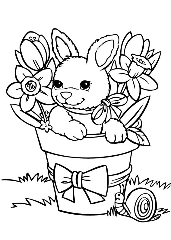 Disegni di conigli cartoon da colorare 07
