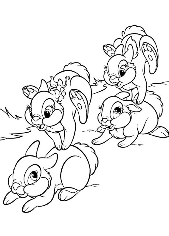 Disegni di conigli cartoon da colorare 08