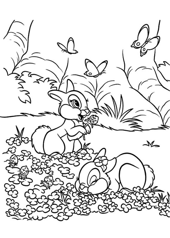Disegni di conigli cartoon da colorare 09