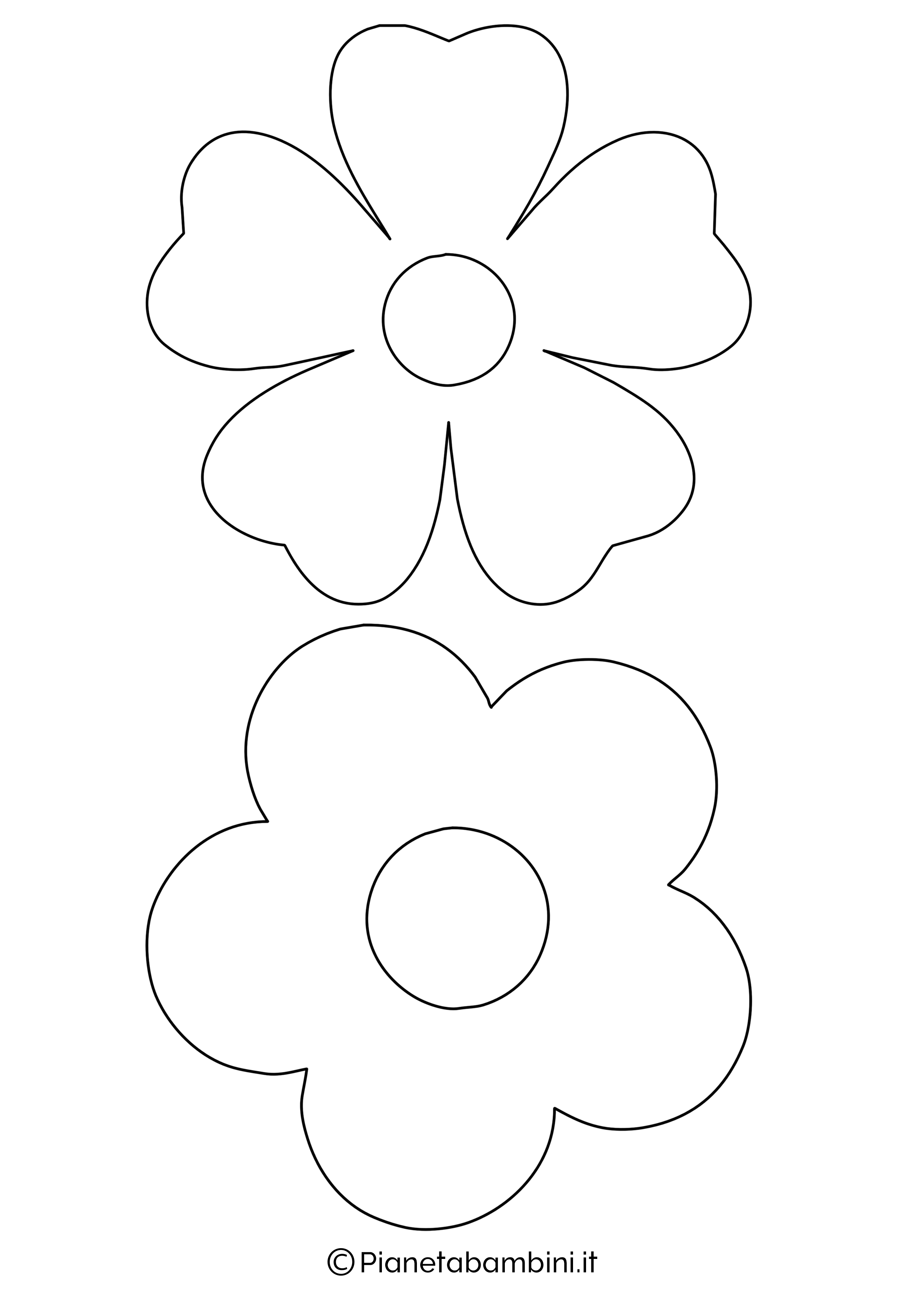 Sagome fiori medie da stampare 10