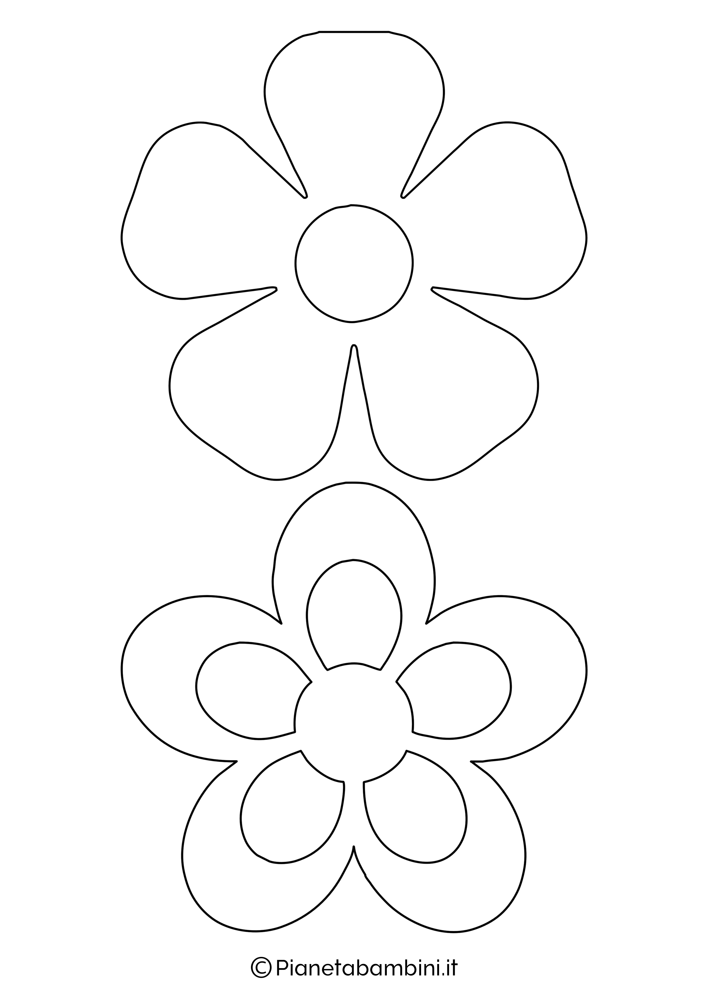 Sagome fiori medie da stampare 11