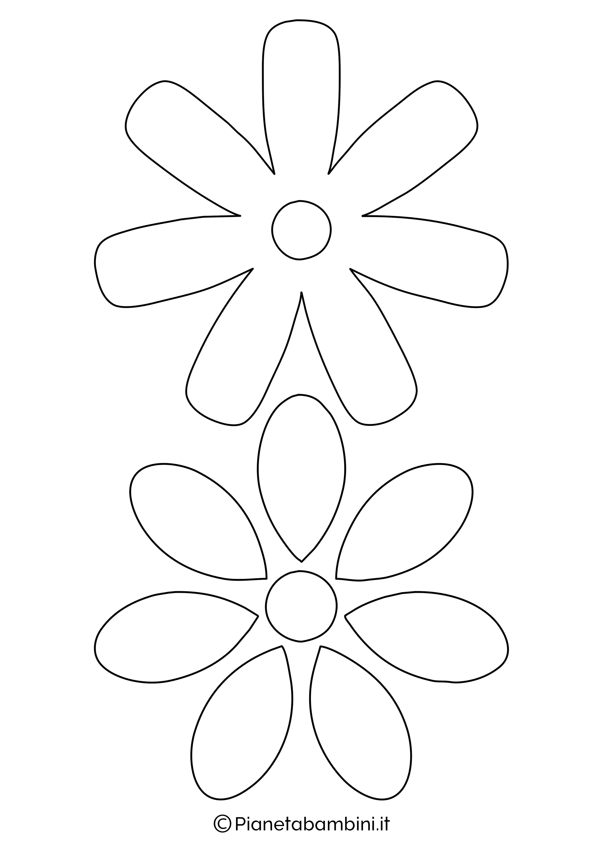 Sagome fiori medie da stampare 15