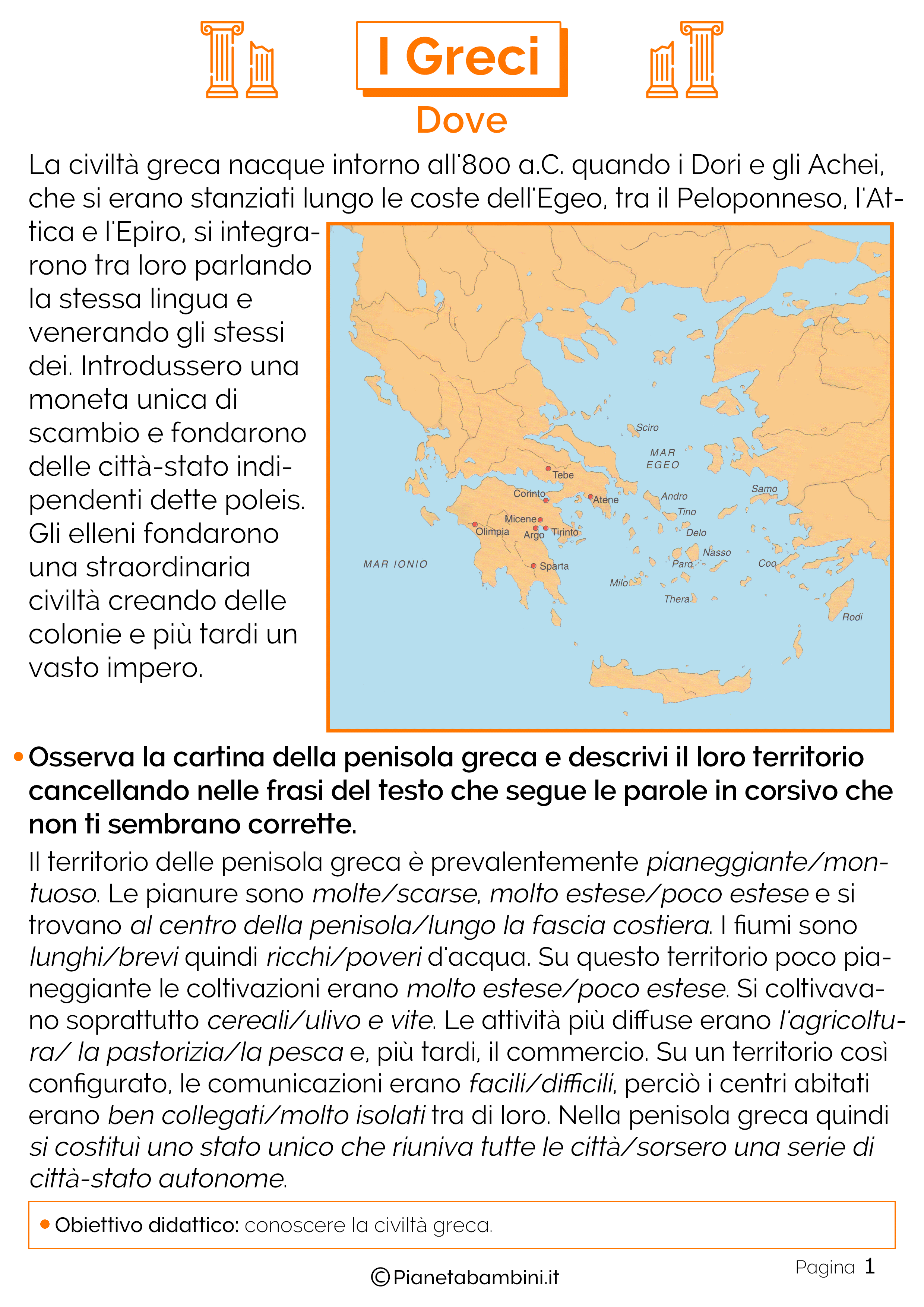 Cartina sui greci