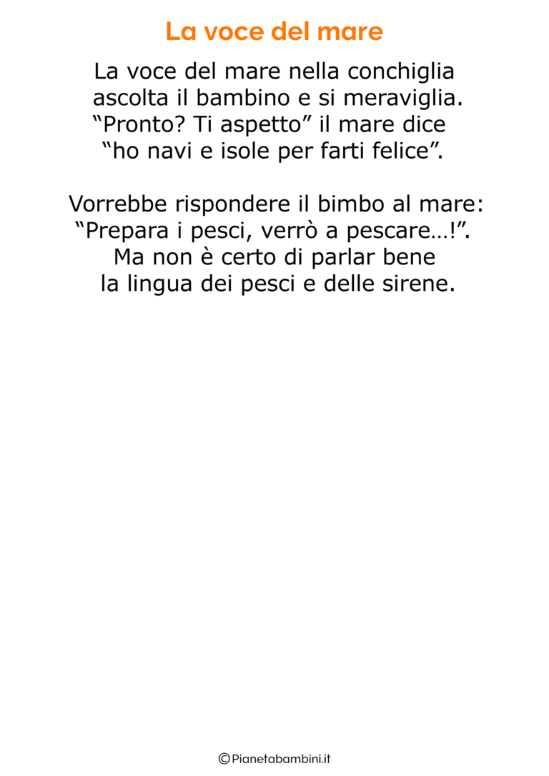 24 Poesie sul Mare per Bambini